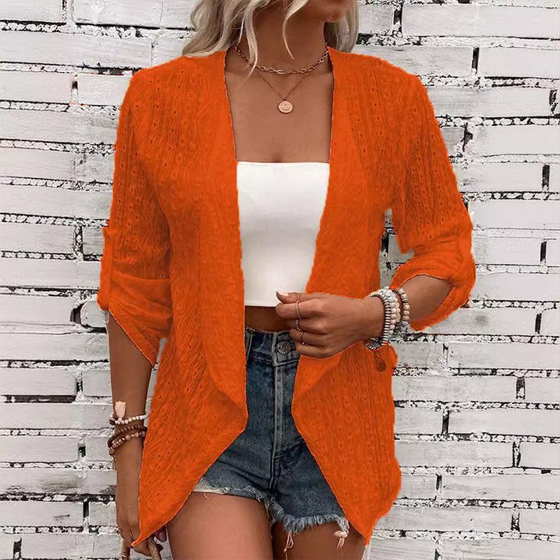 📿Ingyenes rózsa nyaklánc🌿💃 Könnyű nyári réteges kardigán – Háromnegyedes ujjal, S–3XL-ig – Minden alkalomra! 🛍️🌟