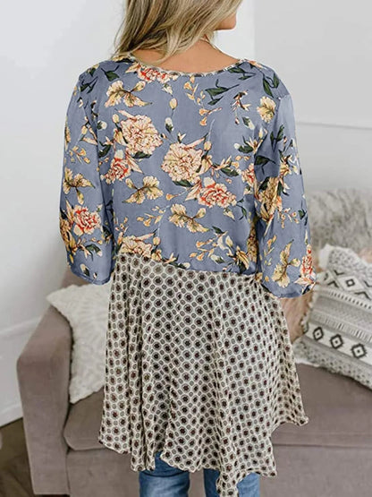 😜50% árcsökkentés 🎁Ingyenes ajándék-📿Gyönyörű nyaklánc🌸 Boho virágmintás sifon kardigán – Könnyű, fodros és sokoldalú nyári stílus!