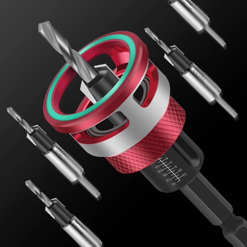 🎉Kiváló ár-érték arányú 4 db szett👨‍🔧👍 Fahornyos Maró Fúró Készlet –🔩 Automatikus Mélység Megállító, 4 Vágóéllel és Precíziós Állítással 🔧