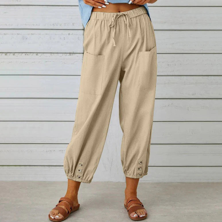 😜40% árcsökkentés👖💖 Puha pamut-len szövet – Lélegző, nem gyűrődik, napokig kényelmes!
