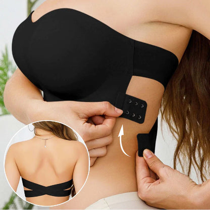 😜35% árcsökkentés ✨ Pánt nélküli melltartó💖 Oldalról záródó bikinifelső – Kényelem és nőies megjelenés együtt!