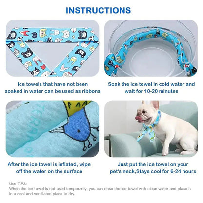 🔥1+1 ingyen (2 db)🐶🐱❄️Nyári hűtő nyakpánt háziállatoknak💧Vízelnyelő polimer gyöngyök🔄 Újrafelhasználható és gazdaságos!