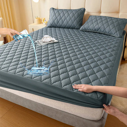 💧 Vízzáró matracvédő készlet🛏️ Párnázott puha matracvédő + párnahuzat – Kényelem és tartósság egyben!