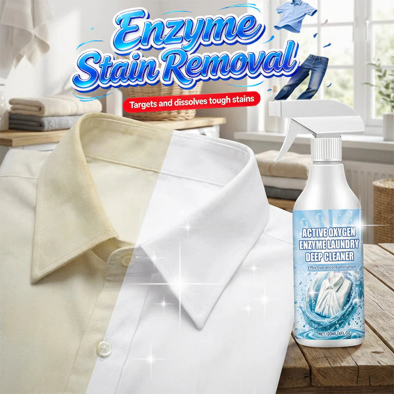 🔥🔥2+2 ingyenes🧼 Aktív enzimkeszítmény folt eltávolító spray ✨ Vízmű mosás nélküli tisztítószer – Ruhák, cipők és kárpitok univerzális megoldása!