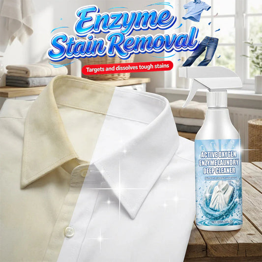🔥🔥2+2 ingyenes🧼 Aktív enzimkeszítmény folt eltávolító spray ✨ Vízmű mosás nélküli tisztítószer – Ruhák, cipők és kárpitok univerzális megoldása!