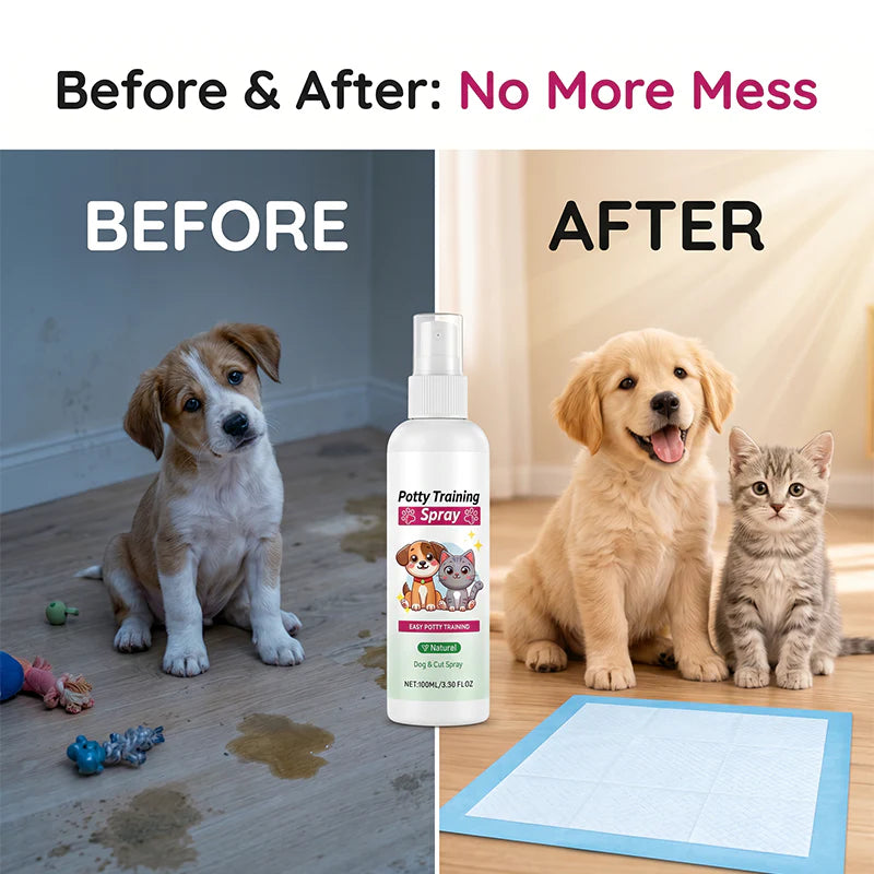🔥2+2 INGYEN (4 db)🐶🐱 Tisztasági nevelő spray kutyáknak és macskáknak – elősegíti a tisztasági nevelést ✨