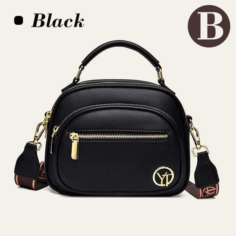 🎉45% árcsökkentés✨Keresztpántos elegáns kézitáska👜Boho stílusú többfunkciós bőr táska – Állítható széles vállpánt, többrekeszes rendezett tárolás!