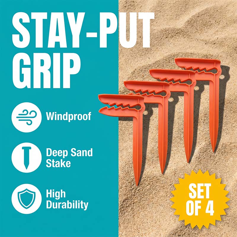 🎁2+2 INGYEN🌊 Szélbiztos strandpaplan csipesz – Homokba és fűbe egyaránt tökéletesen rögzít 🏖️🌬️