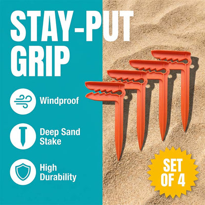 🎁2+2 INGYEN🌊 Szélbiztos strandpaplan csipesz – Homokba és fűbe egyaránt tökéletesen rögzít 🏖️🌬️
