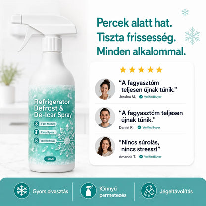 【🧊💨🔥】Gyorsan ható hűtőszekrény-jégoldó spray– Könnyű ravasz, kényelmes fogás, gyorsan fellazítja a makacs jeget! 🏠🌟