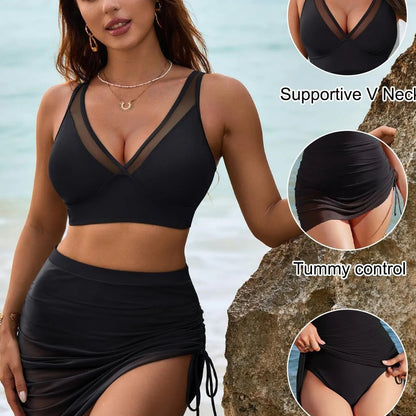 😍 50% kedvezmény korlátozott ideig 🩱 🌞 Magas derekú hálós bikini – elegáns és érzéki nyári alapdarab!
