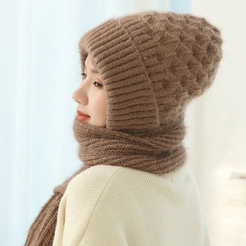 🥶 Téli hideg? Ez a sapka+sál megvédi az arcodat, a nyakadat és a füleidet (Az anyukák imádják!)