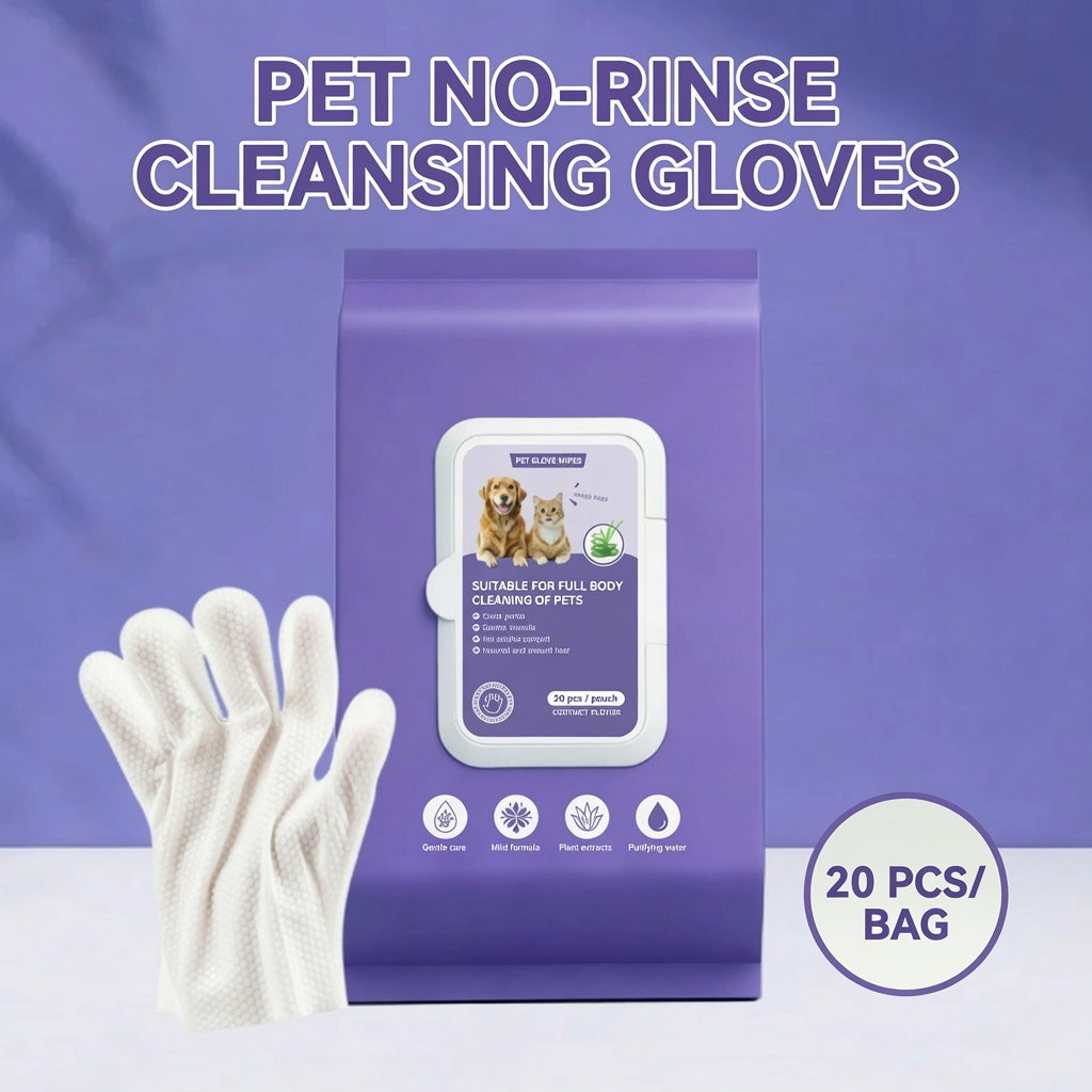 🐕🧤 Öblítés nélküli tisztítókesztyű – Texturált gyöngyházfelület, alkohol- és fehérítőmentes, teljes testre! 🐱✨