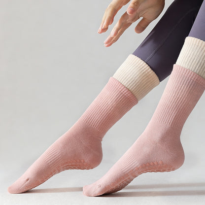 🔥2+2 ingyenes☁️Légáteresztő pamutkeverék jóga zokni🧘‍♀️Csúszásgátló pilates zokni teljes talpi szilikonnal – Rugalmas bokaszegély, stabil lábfej támasztás!