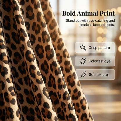 🎉50% árcsökkentés🔝 Legnépszerűbb termékek🌿 Könnyű poliészter hosszú szoknya🐆 Leopárd mintás magas derékú maxi szoknya – Vadász elegancia, karcsúsító sziluett!
