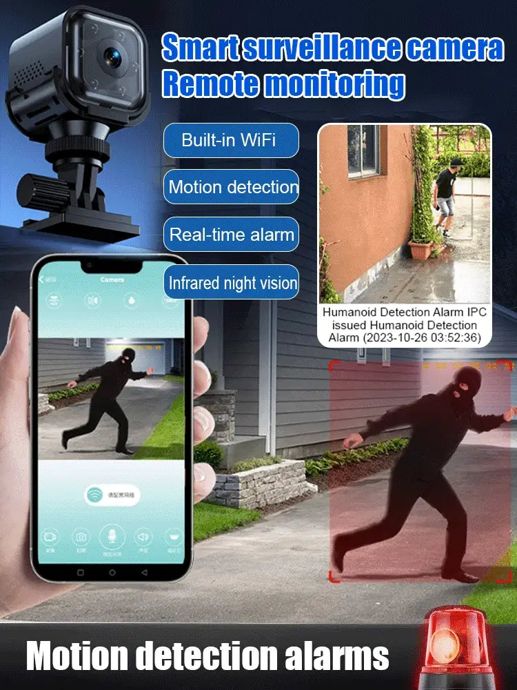 AS03 intelligens WiFi biztonsági kamera – 1080P HD, éjjellátó, mozgásérzékelő, alacsony energiafogyasztás