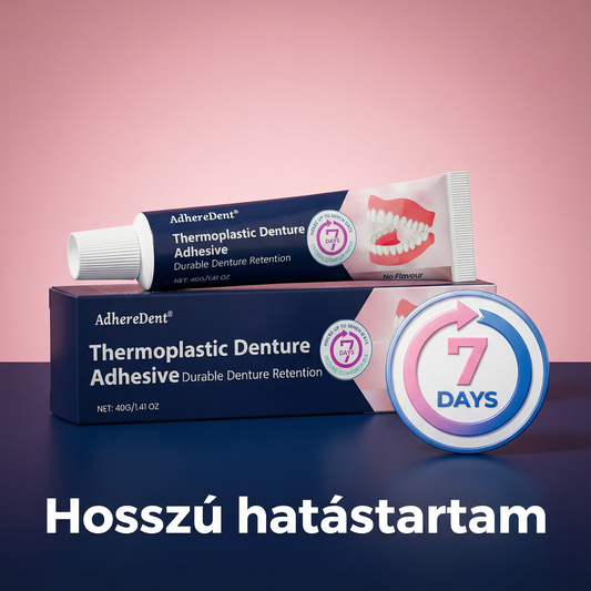 🎁1 vásárol 2 ingyen kap⏰Féláron korlátozott ideig🦷AdhereDent® Fogsorragasztó – 7 Napig Tartó Biztonság! Cinkmentes & Vízálló!