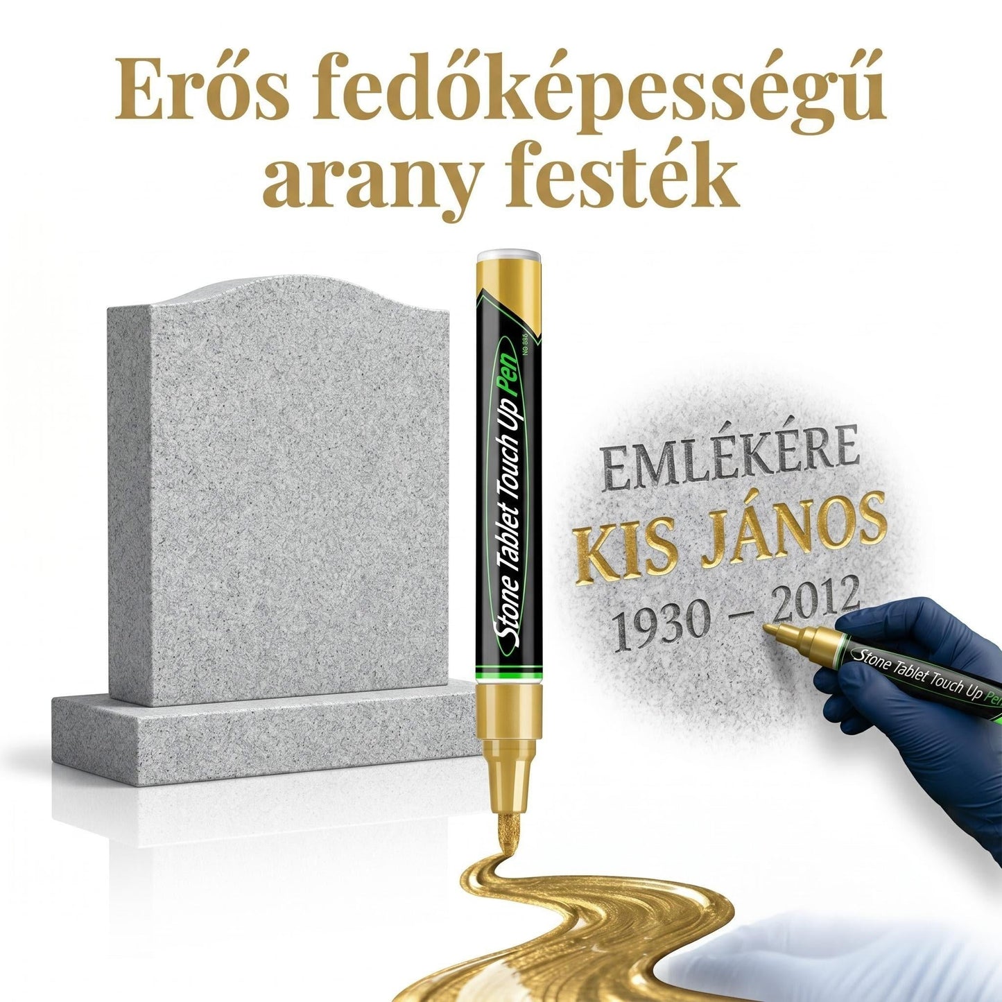 🔥🔥2+4 ingyenes🐦Arany sírkő jelző a kifakult sírfeliratok helyreállításához🖌️
