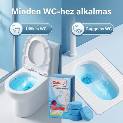 🎁🔥12+4 ingyenes🚽 Citromillatú WC-tisztító tabletták✨ Makacs foltok nélkül, hosszú távú frissesség a fürdőszobában!