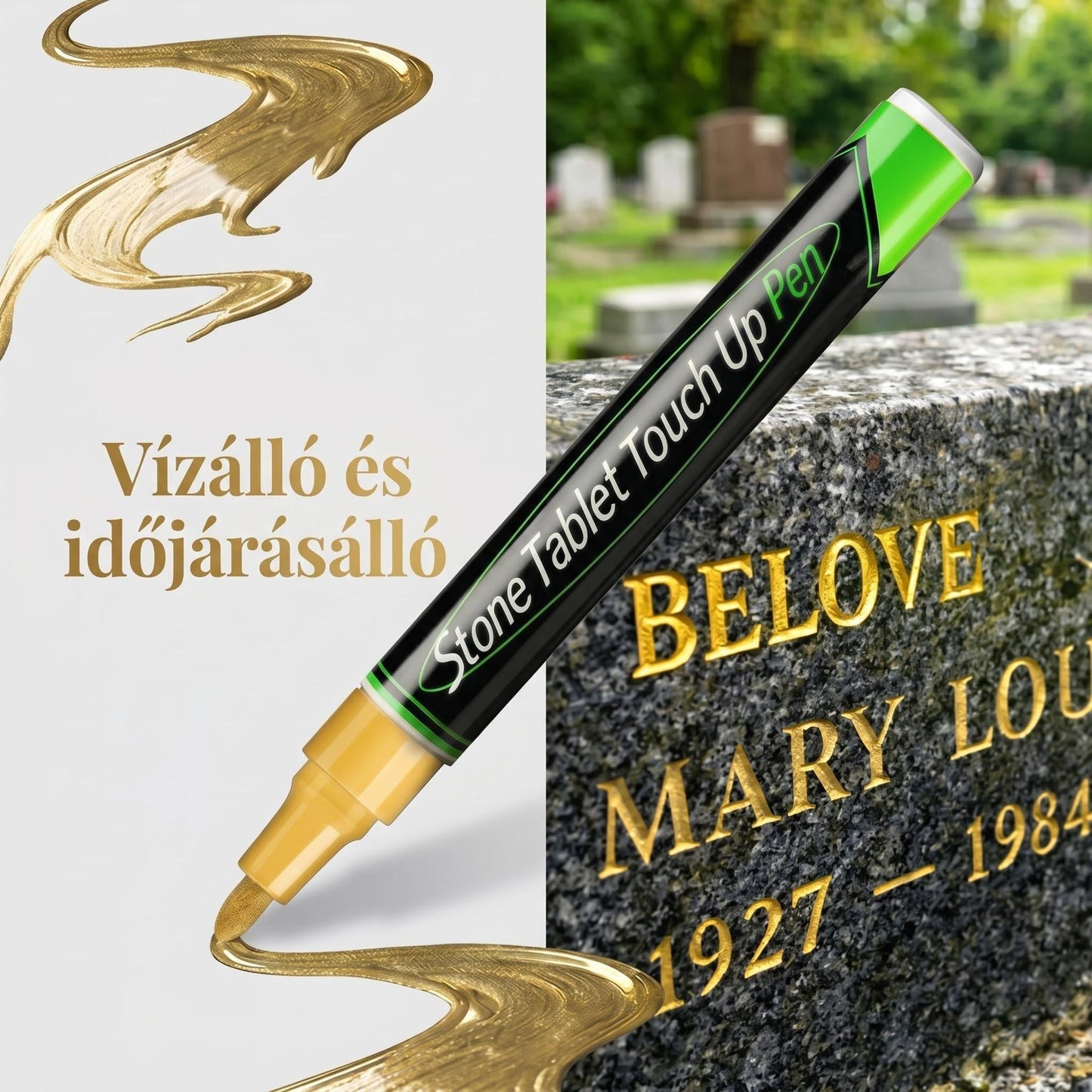 🔥🔥2+4 ingyenes🐦Arany sírkő jelző a kifakult sírfeliratok helyreállításához🖌️