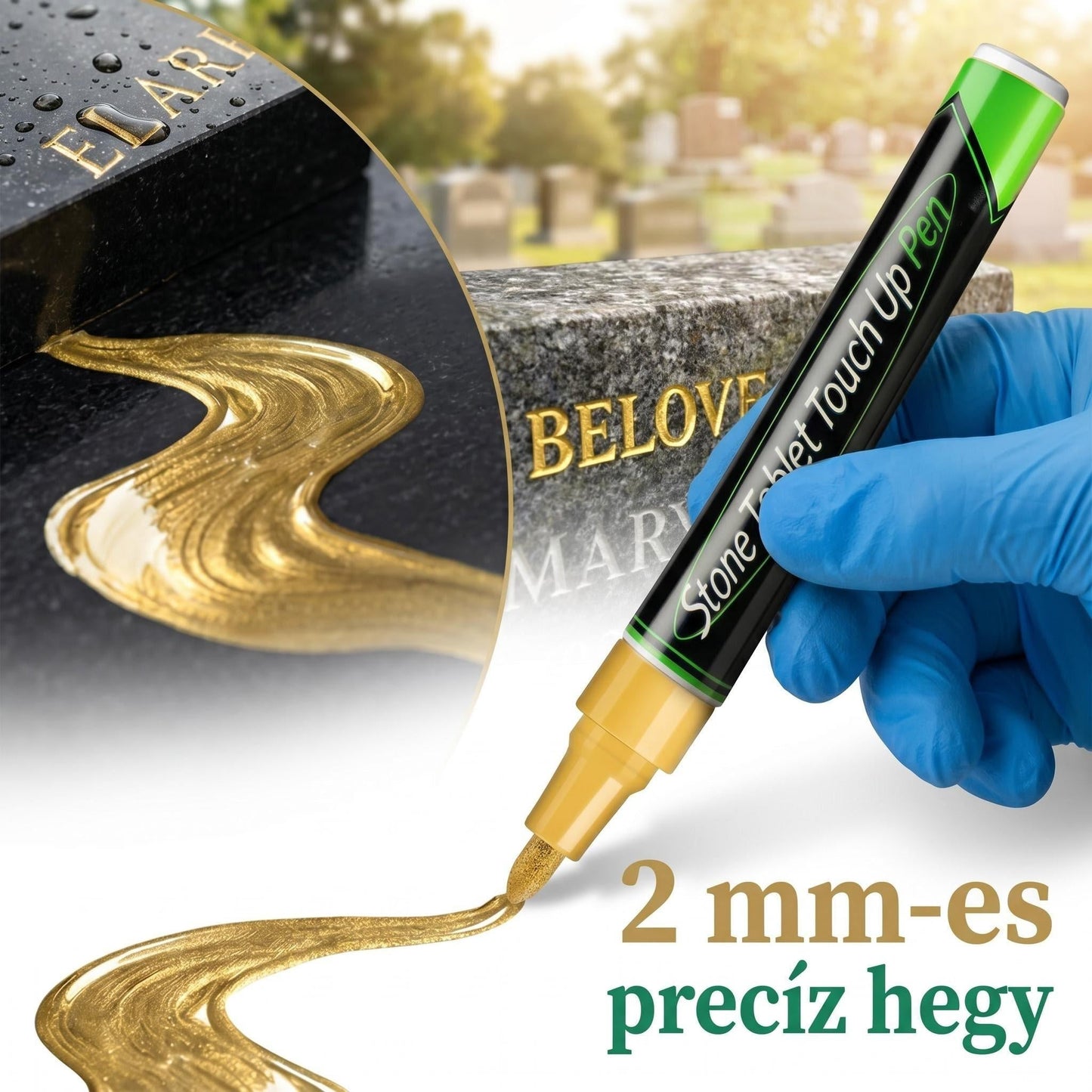 🔥🔥2+4 ingyenes🐦Arany sírkő jelző a kifakult sírfeliratok helyreállításához🖌️