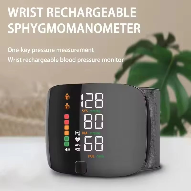 🤩Az ár 30 százalékkal csökkent🩺1-Touch csukló vérnyomásmérő: USB-ről tölthető és hangjelzéssel!
