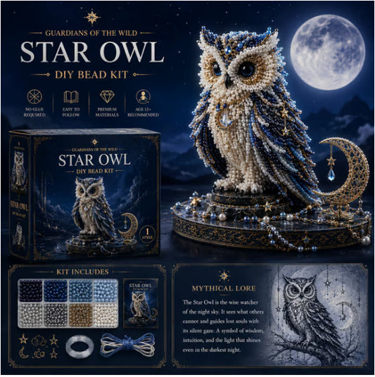 🔥Utolsó nap: 3+1 ajándék🎁 3D állat őrzők DIY gyöngyfűző készlet sorozat🦉Kezdőknek is alkalmas, lépésről lépésre