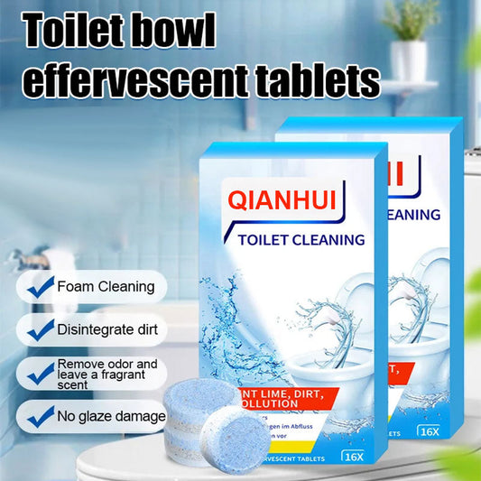 🎁🔥12+4 ingyenes🚽 Citromillatú WC-tisztító tabletták✨ Makacs foltok nélkül, hosszú távú frissesség a fürdőszobában!