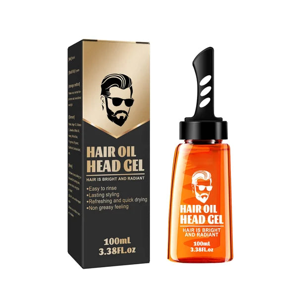 🔥🔥1+2 ingyenes💈2 az 1-ben férfi hajformázó szett 🌿Természetes argánolajos hajgél – Nem zsíros, nem ragad, egész nap friss frizura!