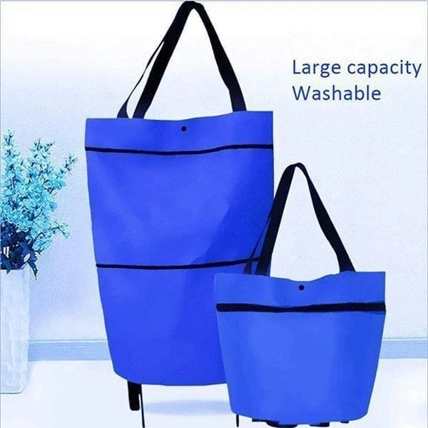 🛒✨2 az 1-ben bevásárlószatyor, összecsukható zöld szatyor – Tökéletes bevásárláshoz! 🛍️💪