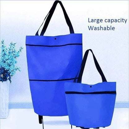 🛒✨2 az 1-ben bevásárlószatyor, összecsukható zöld szatyor – Tökéletes bevásárláshoz! 🛍️💪