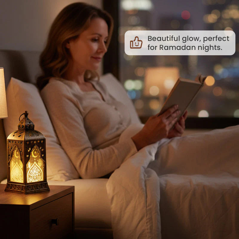 【🔥1 + 1 ingyenes】LED ramadáni lámpás dekorációk🕌 Arab stílusú LED dekorációs lámpa – Hold és csillag minták, meleg LED fény!
