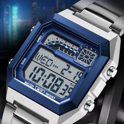 🎁⏰Az utolsó 50 db Ingyenes ajándék-📿Gyönyörű karkötő⌚💎 Uniszex digitális óra – Modern funkciók és tartózkodás egyben!