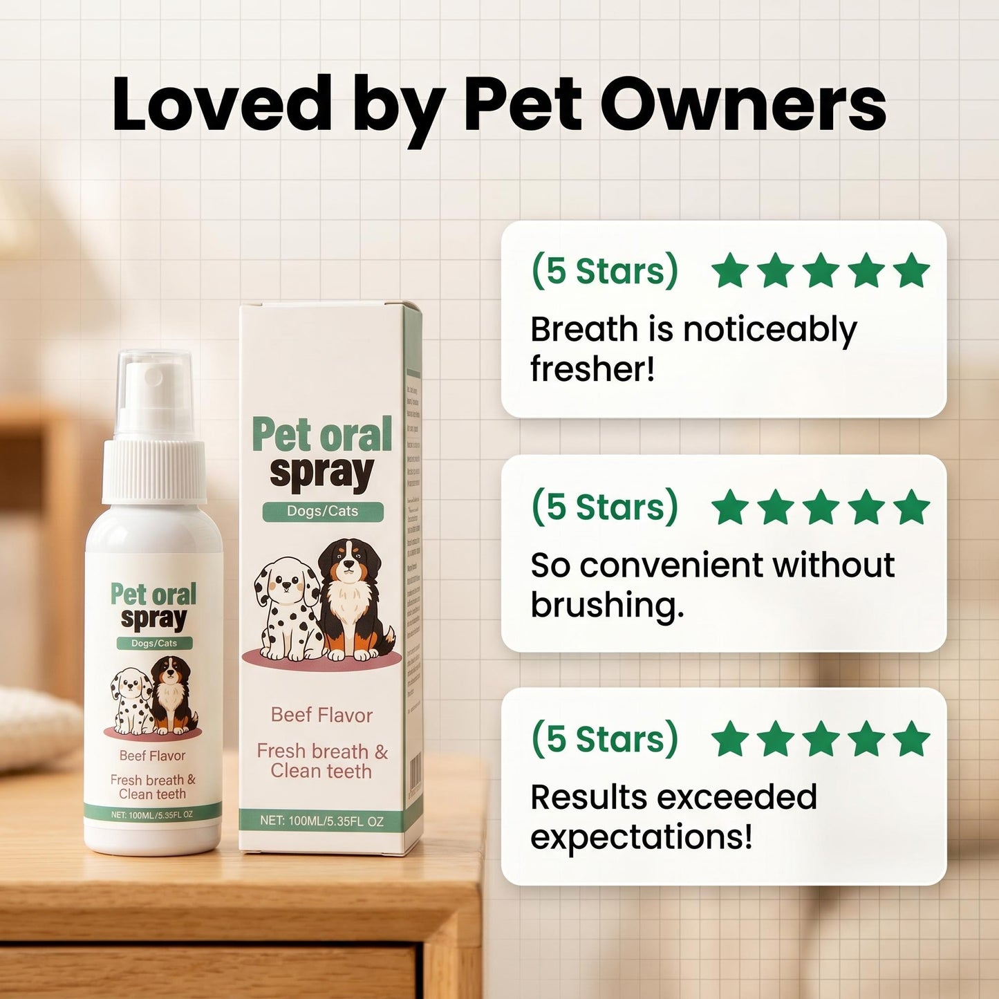 🎁1+1 INGYEN (2 db)🐱🐶 Aktív enzimek + természetes összetevők🦷 Gyors frissesség a lehezetnek – Fogmosás nélküli kényelmes tisztítás!