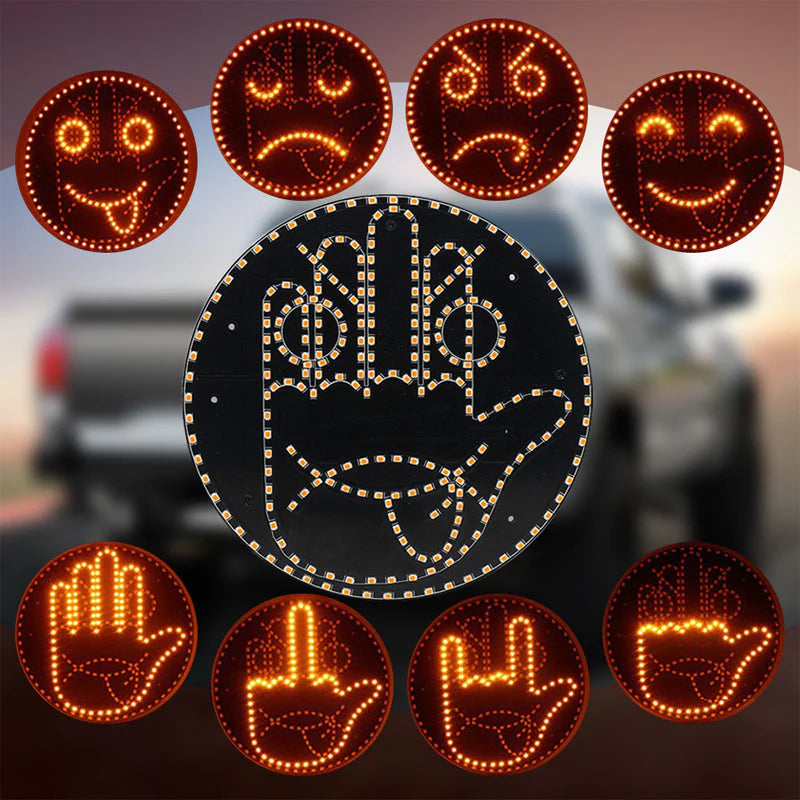 😀Vásárolj 1 kapsz 1 ingyen🚗 Autó LED Tábla – 8 Kifejezés! Ne Dudálj, Szintet Lépj!
