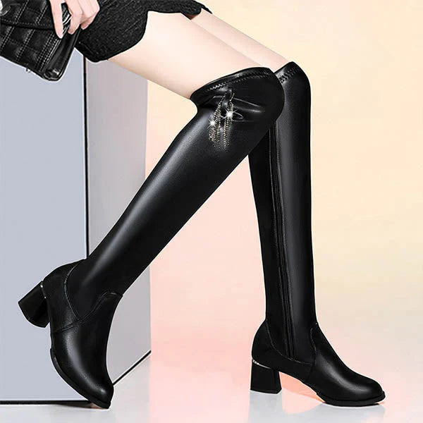 😘30% árcsökkentés👢 5cm Térd Fölé Csizmák: Meleg, Elegáns; Kényelmes!