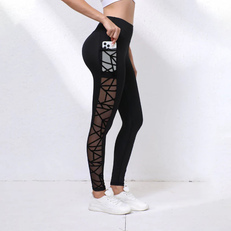 🥇👍Kiváló minőség, sok pozitív értékelés🧘 Kényelmes jóg nadrág oldalzsebekkel💖 Szívmintás hálós leggings – Magas derékú, fenékformáló sport nadrág!