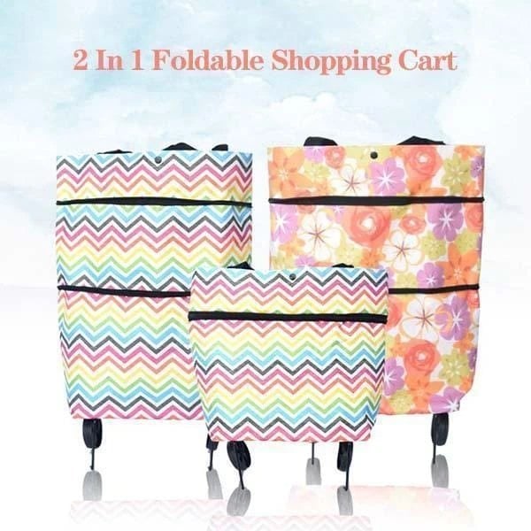 🛒✨2 az 1-ben bevásárlószatyor, összecsukható zöld szatyor – Tökéletes bevásárláshoz! 🛍️💪