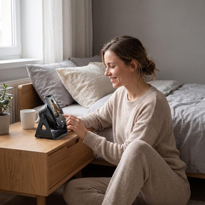 🧲🎵 Bluetooth hangszóró + mágneses állvány egyben – 360°-os forgathatóság, erős rögzítés, kompakt formában 🔊📱