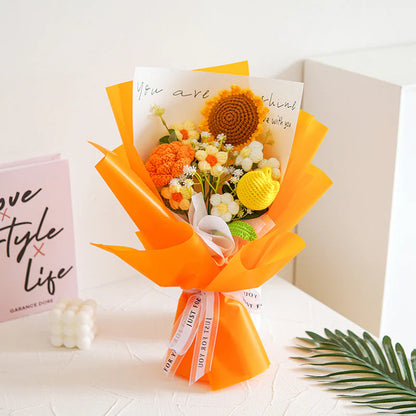 🔥1+1 ingyenes💐 Kézzel horgolt virágcsokor 🎁 Allergiabarát virágajándék – Soha nem hervad, mindig friss!
