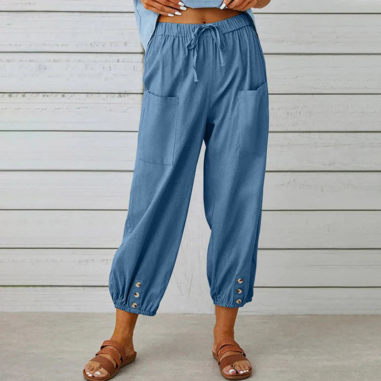 😜40% árcsökkentés👖💖 Puha pamut-len szövet – Lélegző, nem gyűrődik, napokig kényelmes!