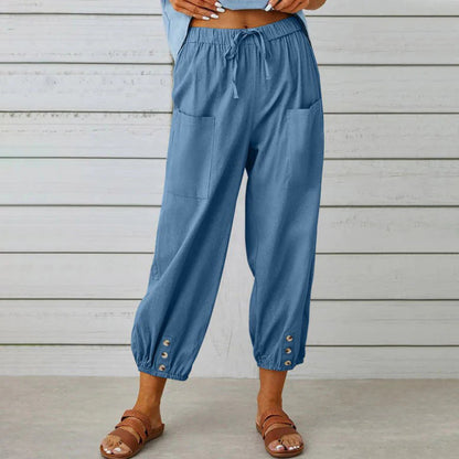 😜40% árcsökkentés👖💖 Puha pamut-len szövet – Lélegző, nem gyűrődik, napokig kényelmes!