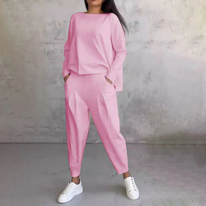 🎁Ingyenes ajándék-📿Gyönyörű nyaklánc💗 Puha, sokoldalú outfit – Otthon és útközben egyformán stílusos!