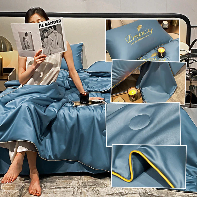 💎35% árcsökkentés🛏️2026 új, hűvös technológiájú ágyneműkészlet | Mosható és lélegző 💤☁️ Aludj, mintha a felhőkön feküdnél ！