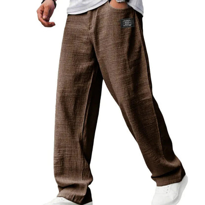 📿Ingyenes gyönyörű karkötő💕Korlátozott ideig 70% kedvezmény!!🌬️✨ Férfi pamut-len széles szárú nadrág👖🌞 Kiváló minőségű len-pamut keverékből készült, széles szárú nadrág – a strandtól az irodáig, könnyedén illeszkedik mindenféle stílushoz!