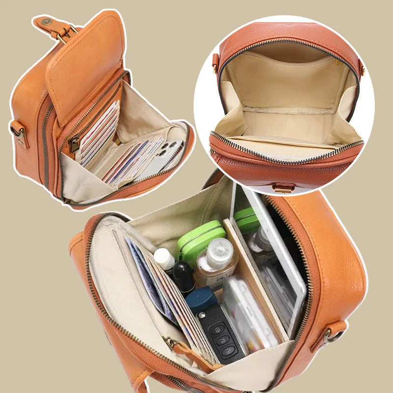 😍2026 Legújabb érkezők👜Vintage Futár Táska – 2 Okulárok Helye + RFID Zamek + Nagy Kapacitás!