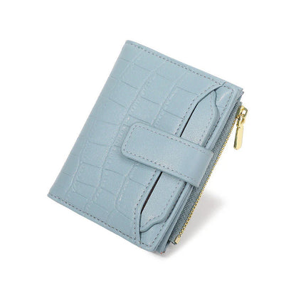 🔥1+1 ingyenes🥰Női Kompakt Egyszínű Pénztárca👛Könnyű elegáns pénztárca 100g 💸Kompakt női PU bőr pénztárca – Sok kártyahellyel, biztonságos cipzár és gombzár!
