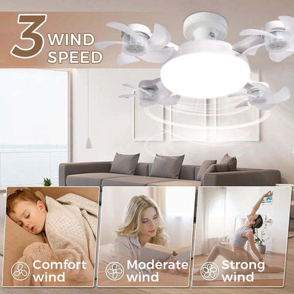 💥🔥50% kedvezmény🌀💡 Távirányítású LED mennyezeti ventilátor – Összehajtható lapátok, állítható fény, időzítő – Minden egyben! 🏠✨