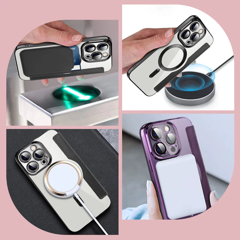 😜30% árcsökkentés📱2026 Bőrhatású flip tok iPhone-hoz – mágneses + kártyatartó!
