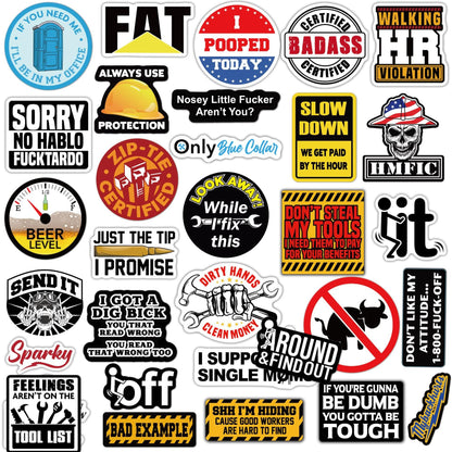 😂 150 db vicces matrica🛠️💪 Munkás humor, profi minőség – Vízálló és időjárásálló! ☔🔥